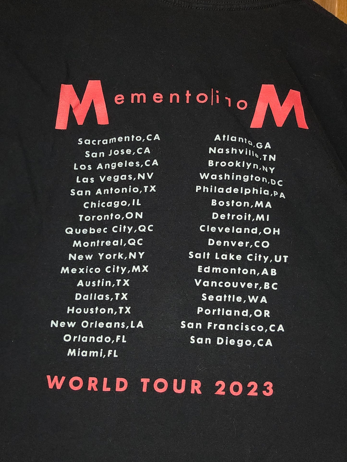 Black Depeche Mode concert T