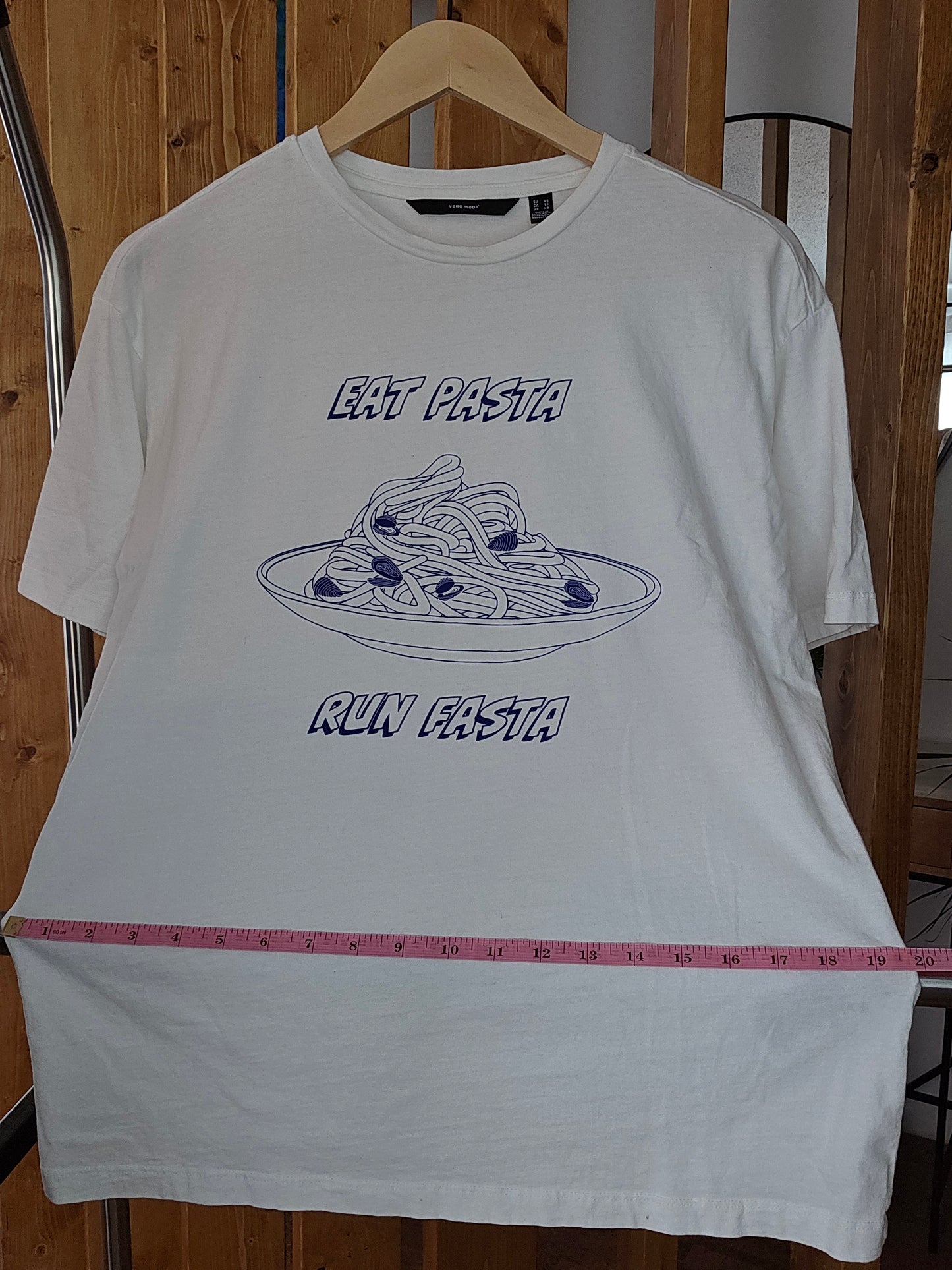 White Eat Pasta Run Fasta