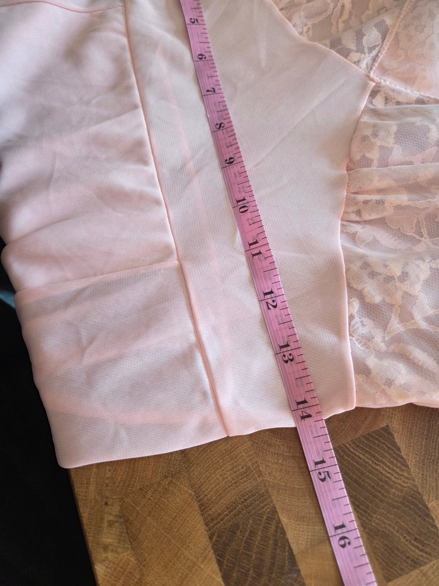 Reitmans vintage knee length light pink slip
