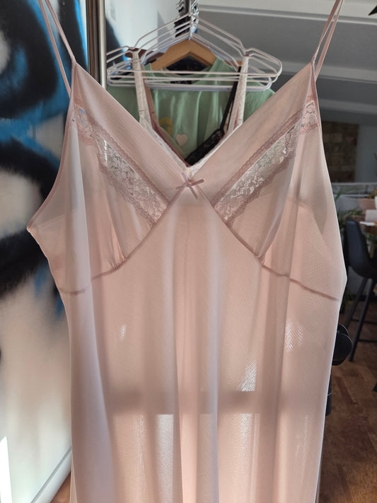 St Michael's vintage light pink knee length slip