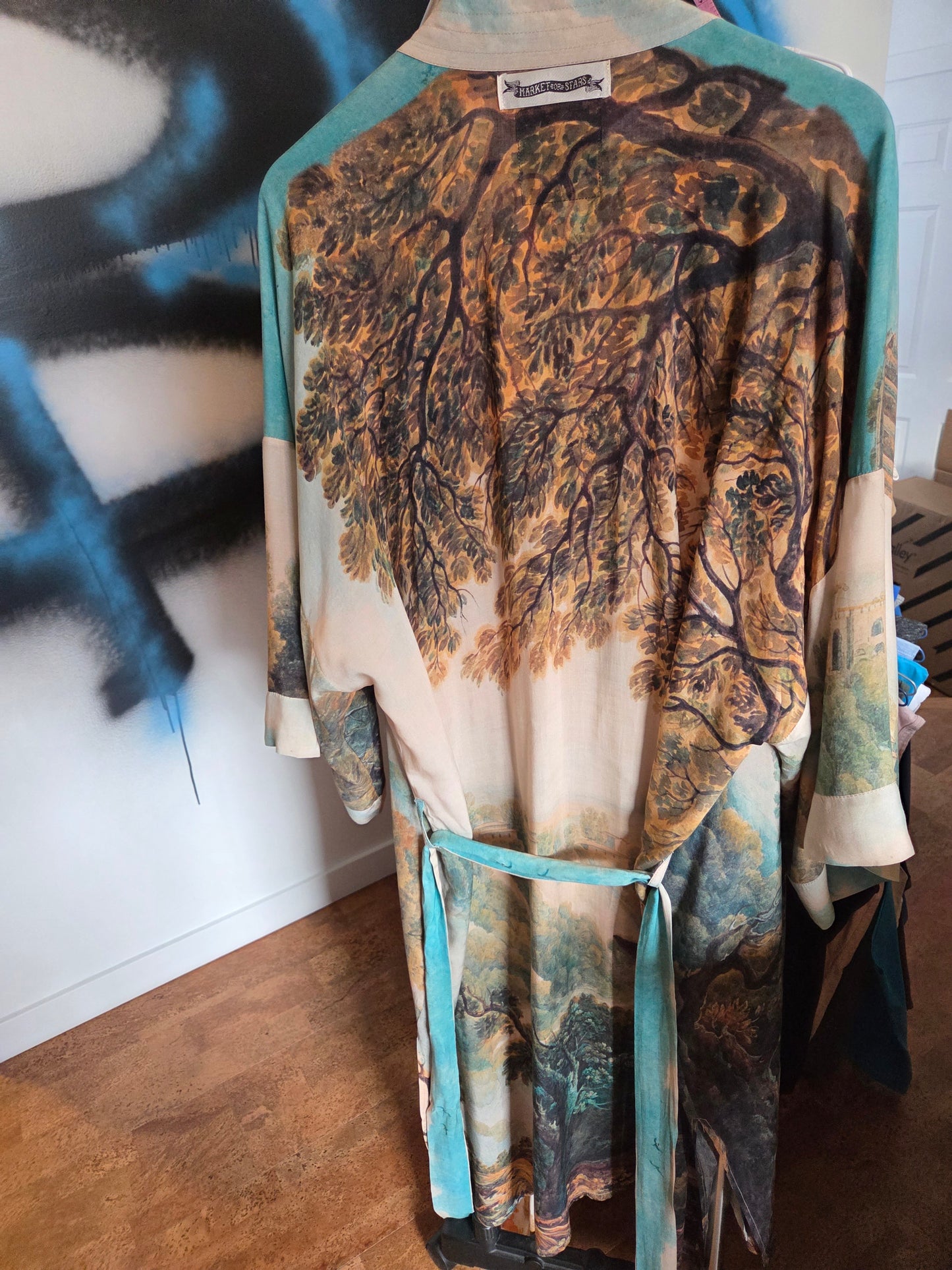 Robe kimono style print inspiration french art