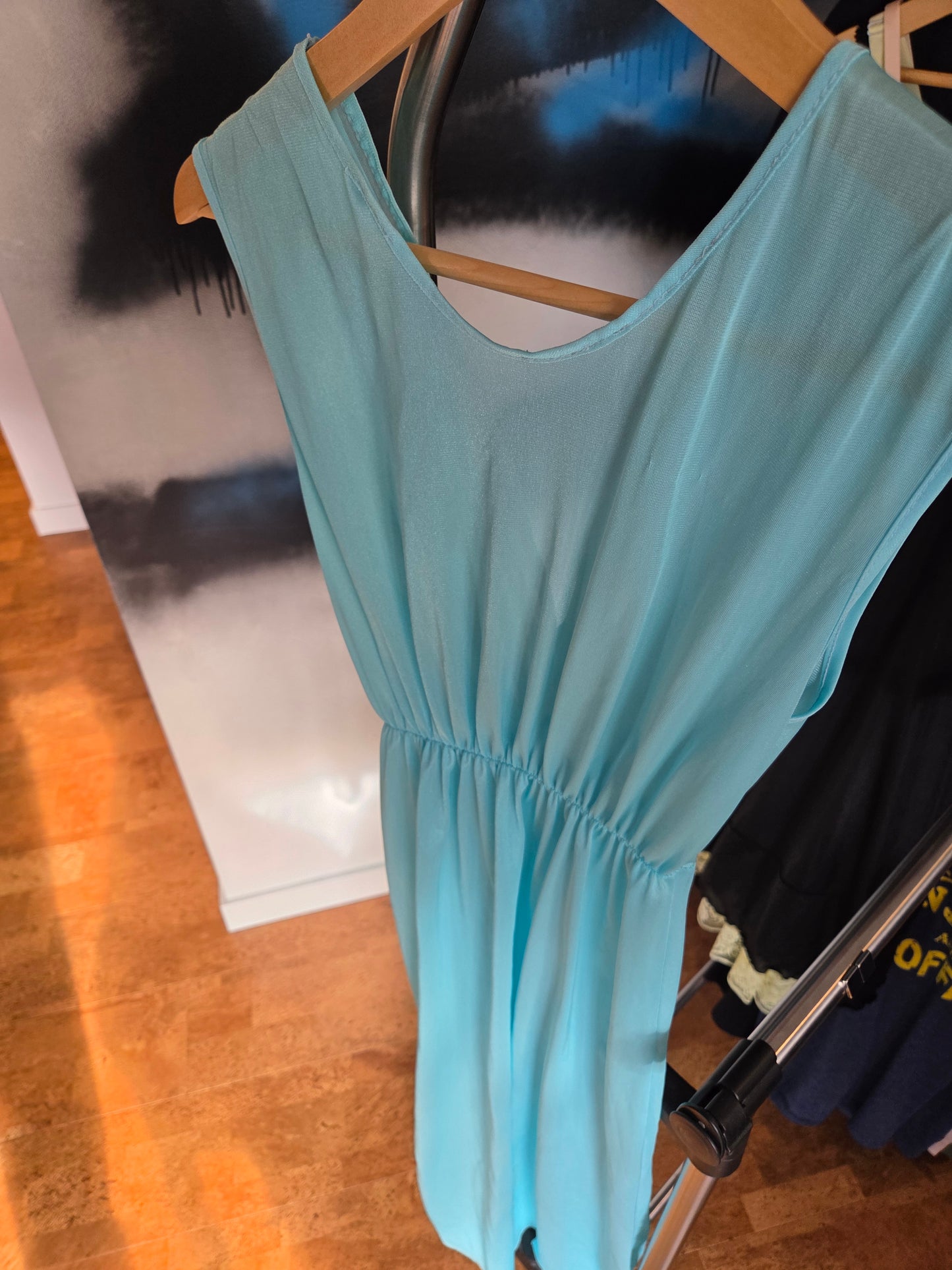 Light blue vintage long nightgown...lace trim