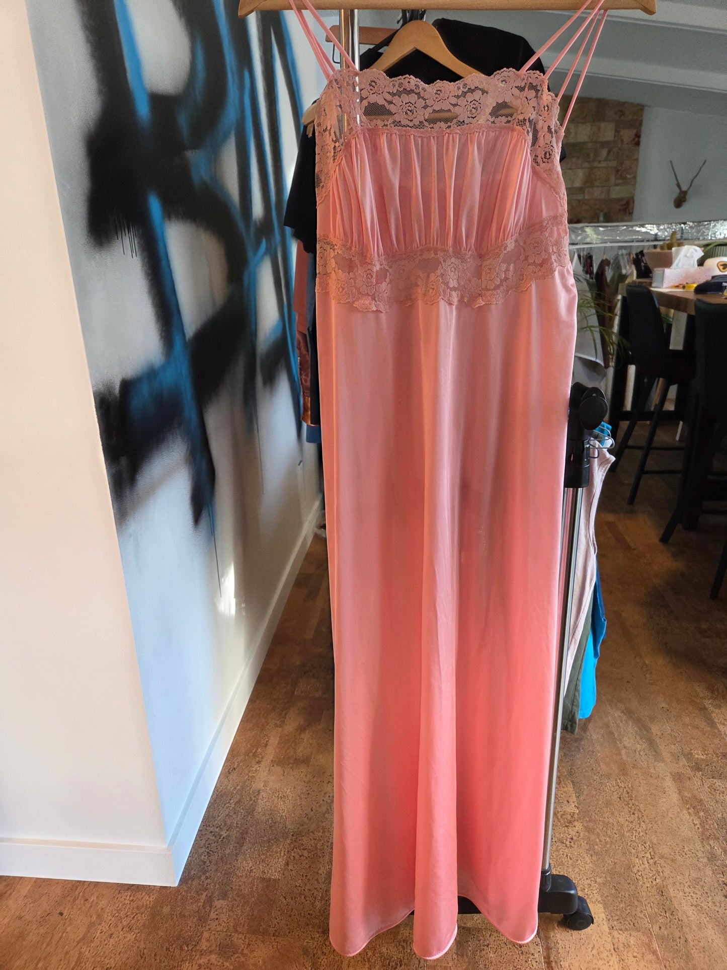 Van Raalte vintage light pink long nightgown..
