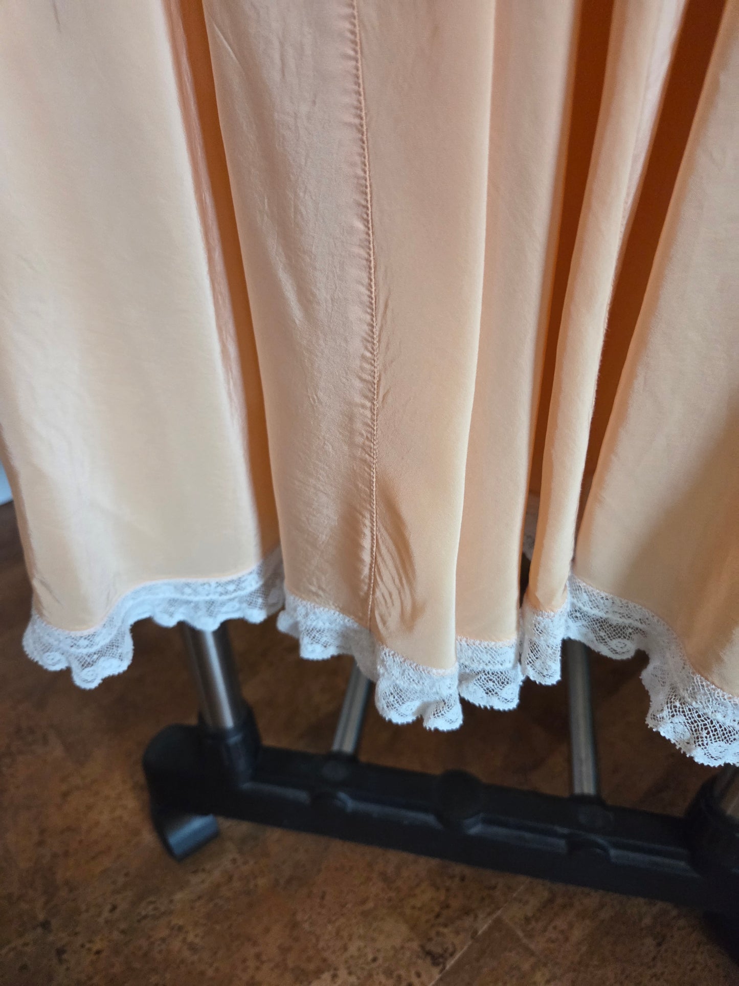 Vintage Artemis knee length peach rayon slip