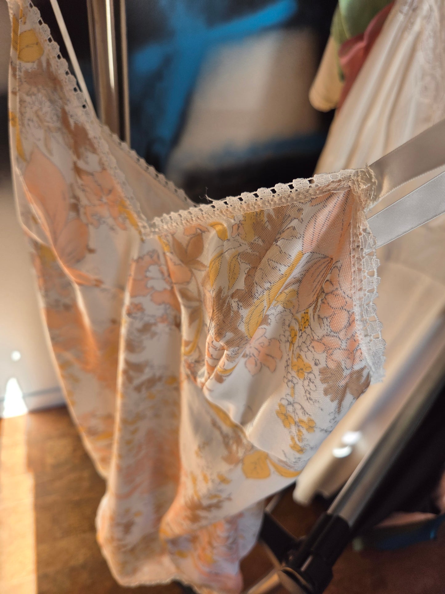 St Michael vintage thigh length floral slip