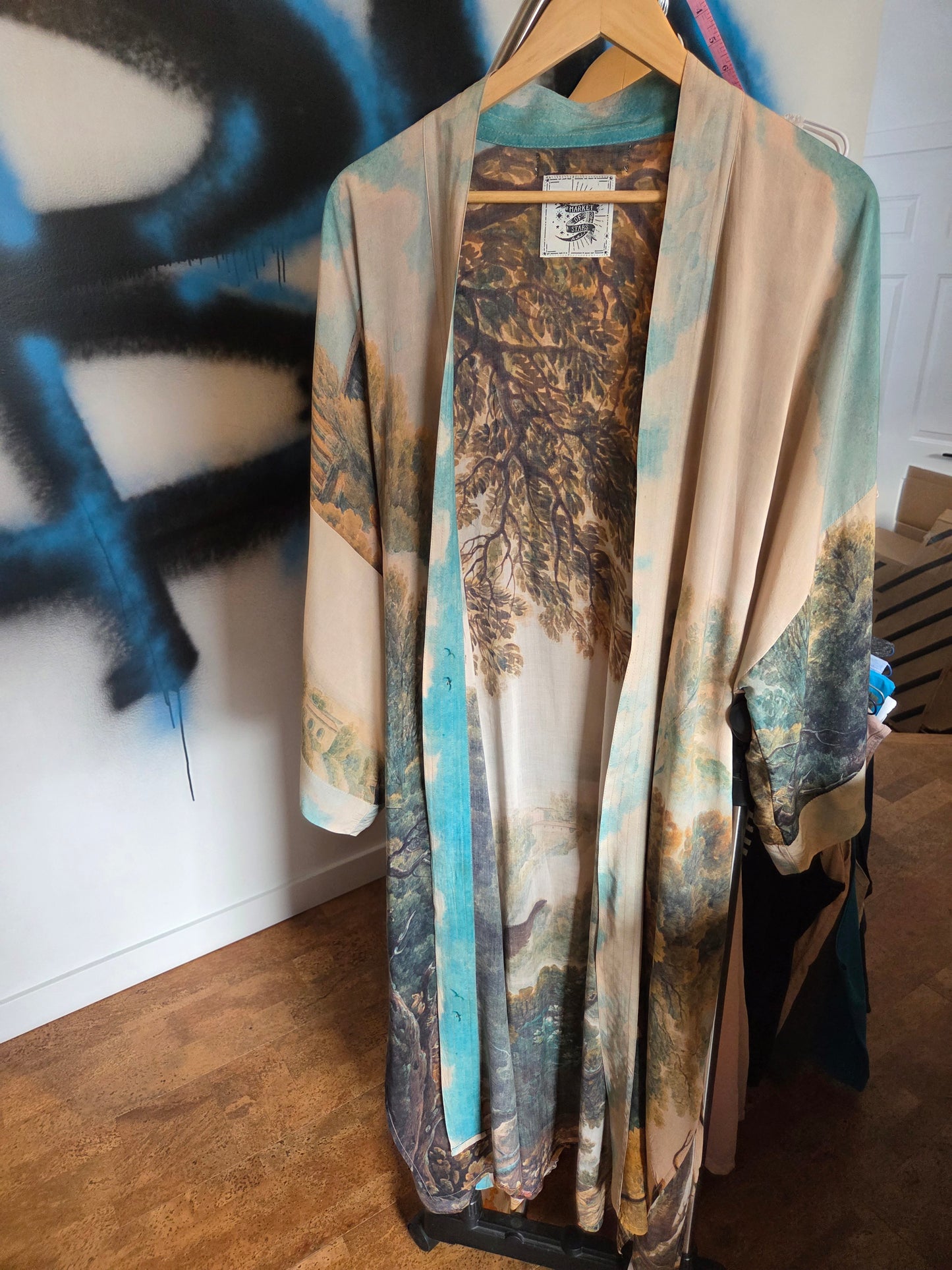 Robe kimono style print inspiration french art