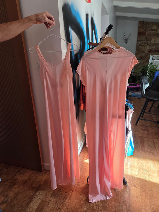 Vintage slip and coverup/housecoat