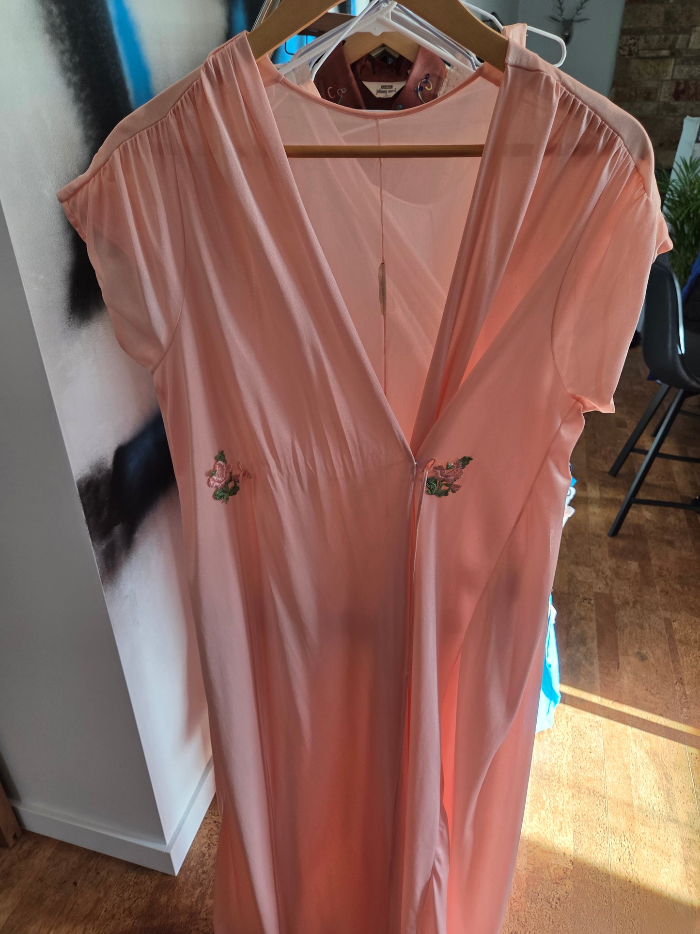 Vintage slip and coverup/housecoat