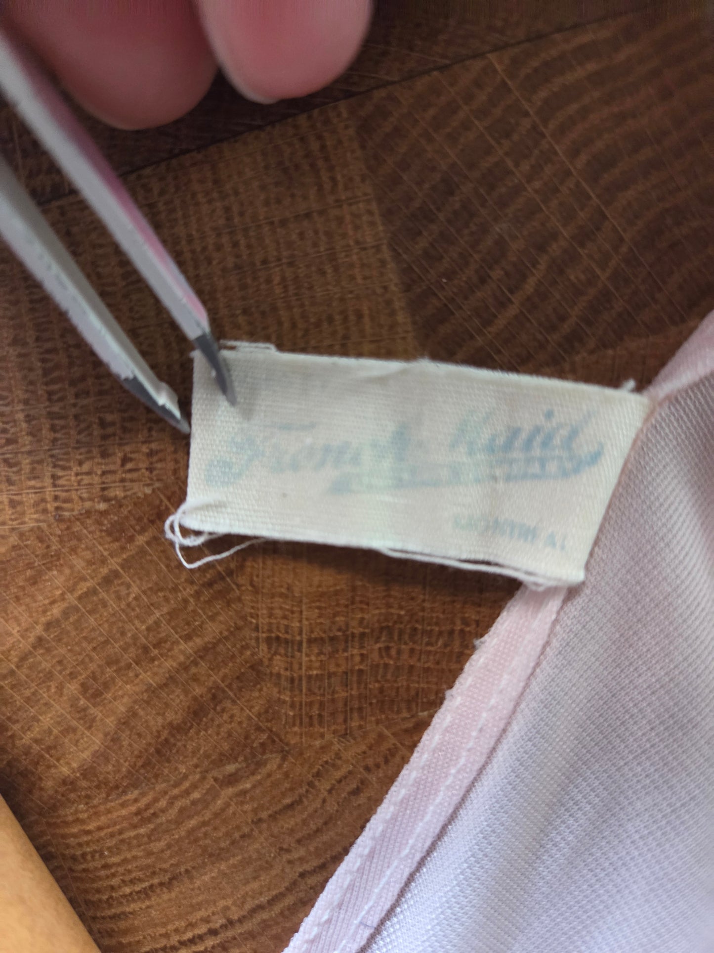 French Maid loungewear light pink with lace trim