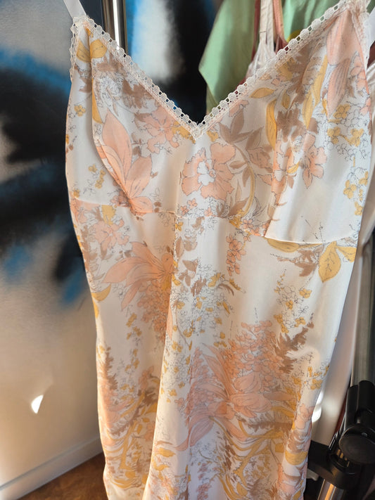St Michael vintage thigh length floral slip