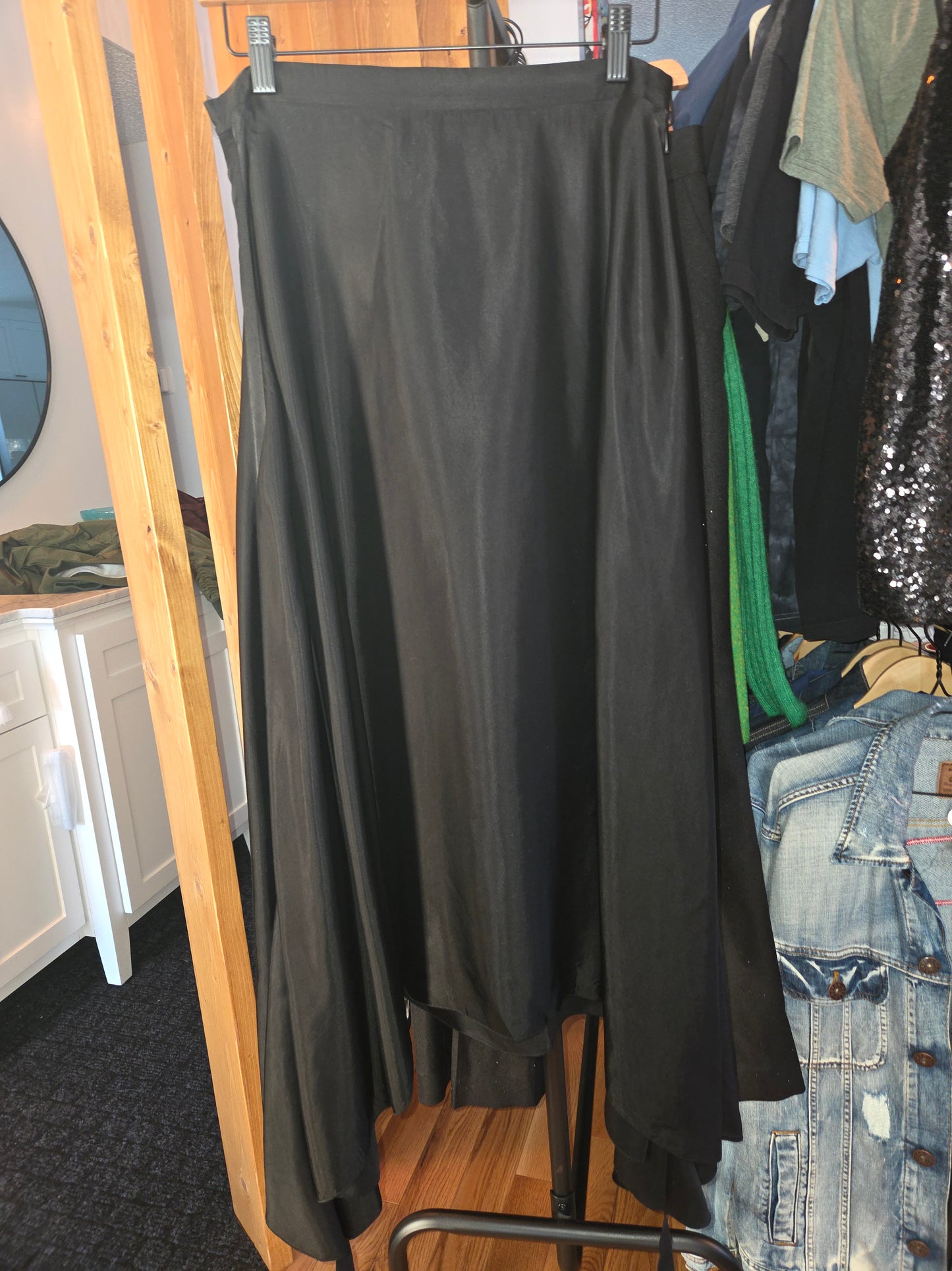 Vintage MM6 Maison Martin Margiela Paris Black Satin Skirt
