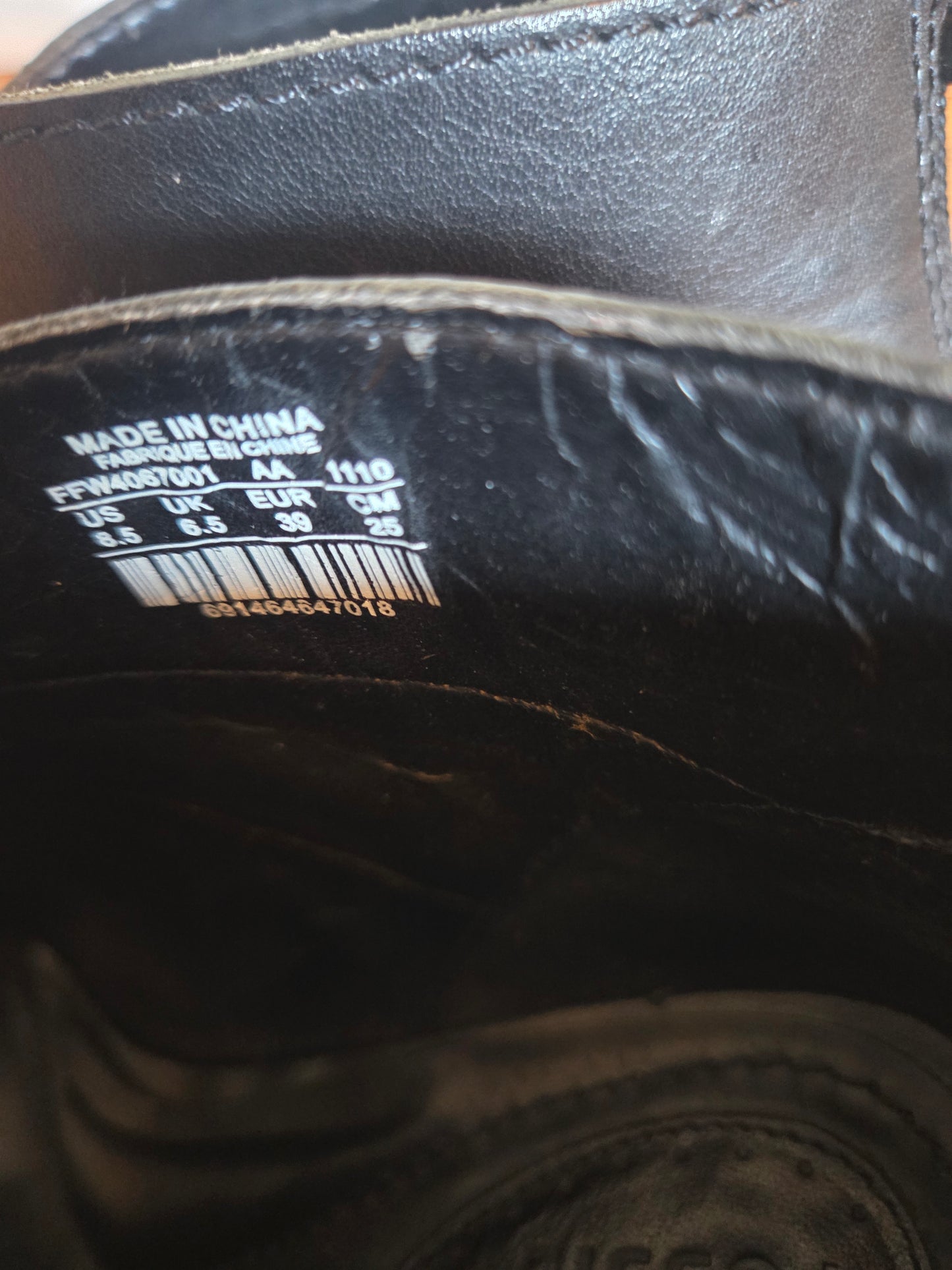 Fossil vintage leather peep toe bootie