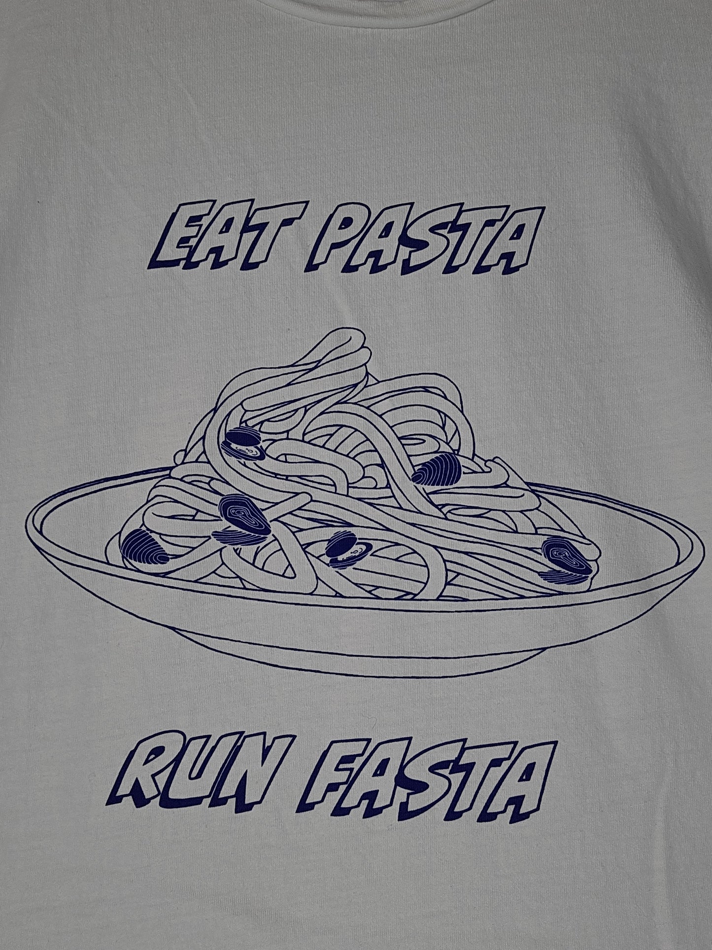 White Eat Pasta Run Fasta