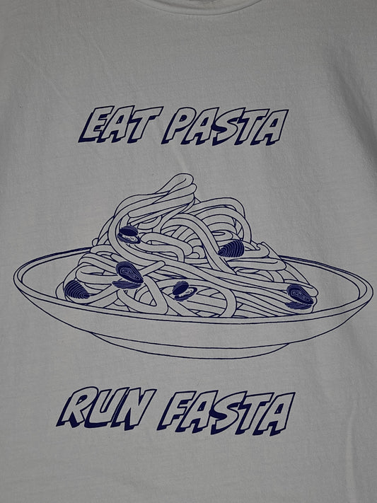 White Eat Pasta Run Fasta