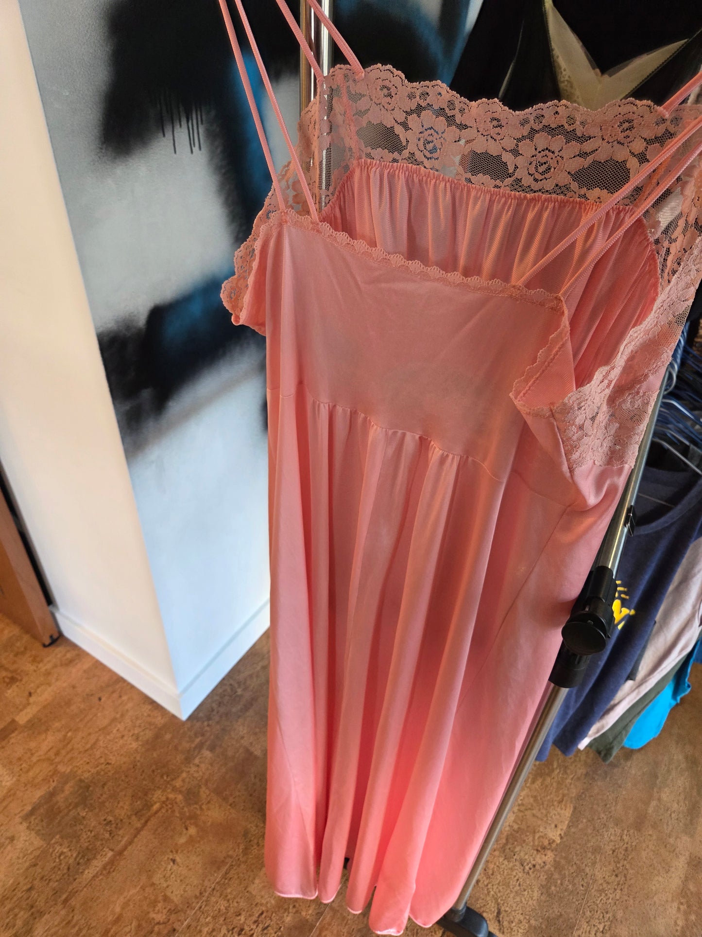 Van Raalte vintage light pink long nightgown..