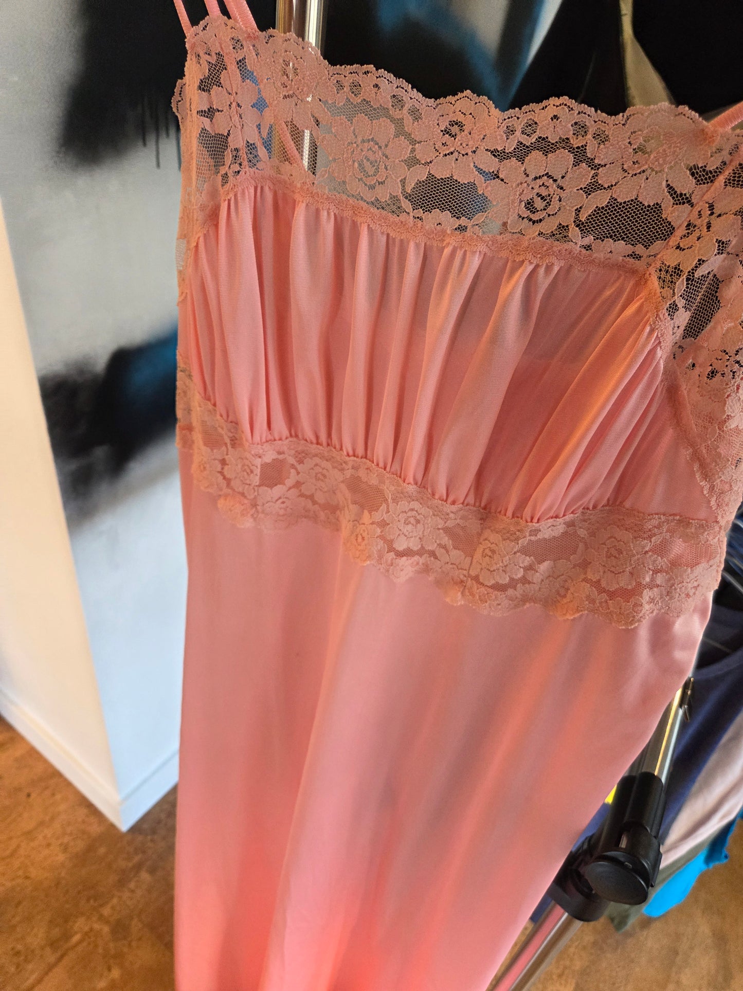 Van Raalte vintage light pink long nightgown..