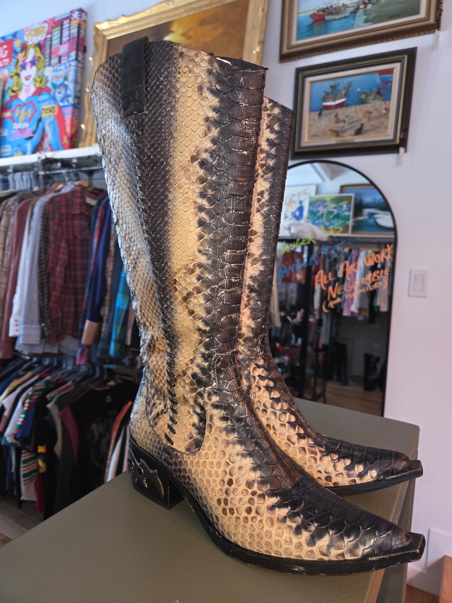 Genuine python Donald J Pliner Western Couture Collection Boot