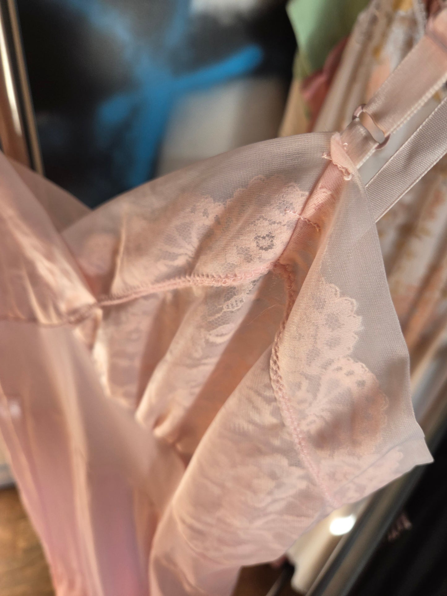 Reitmans vintage knee length light pink slip
