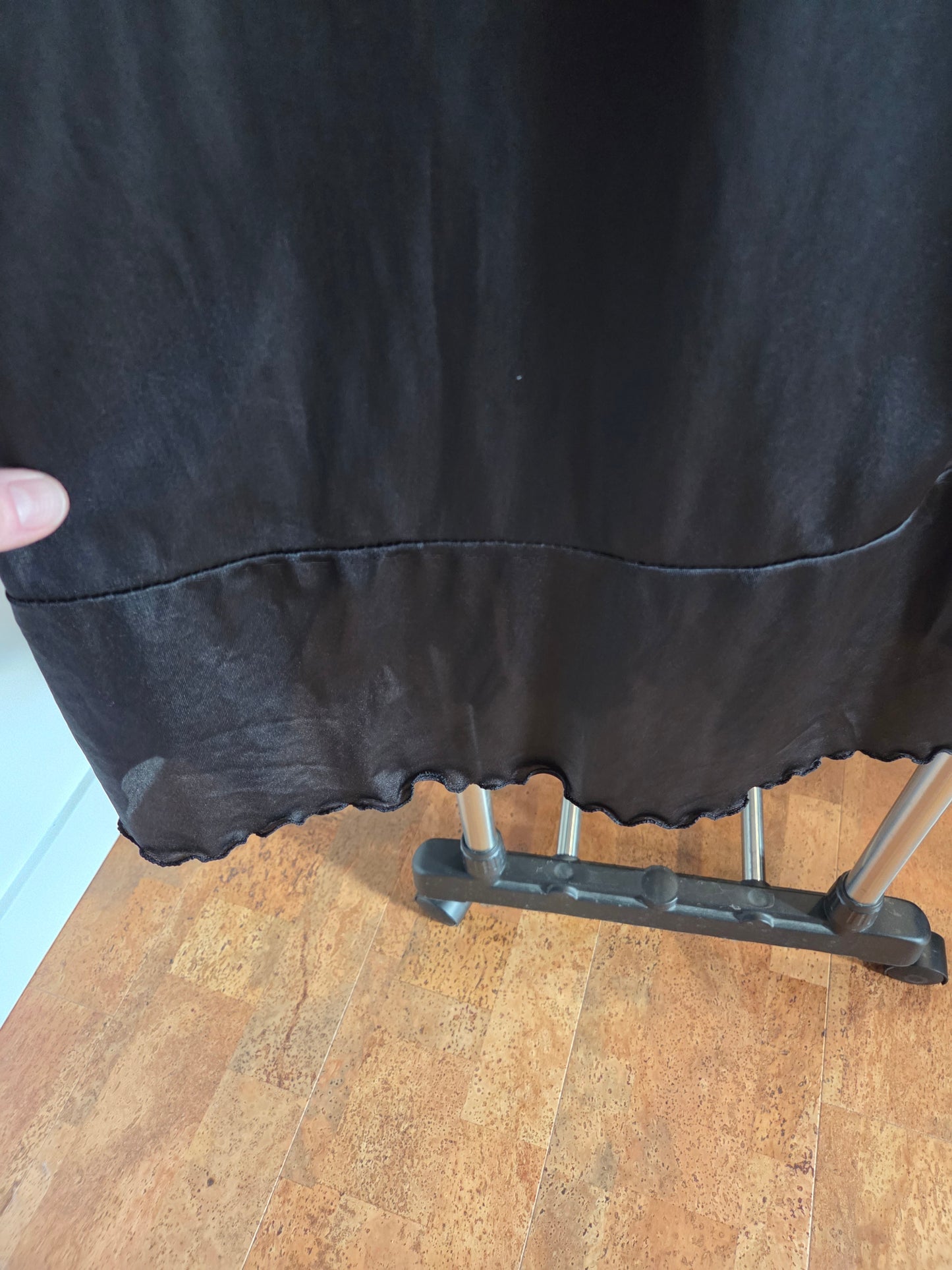 Black vintage knee length slip