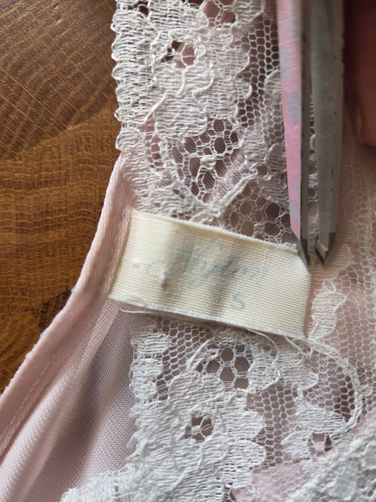 French Maid loungewear light pink with lace trim