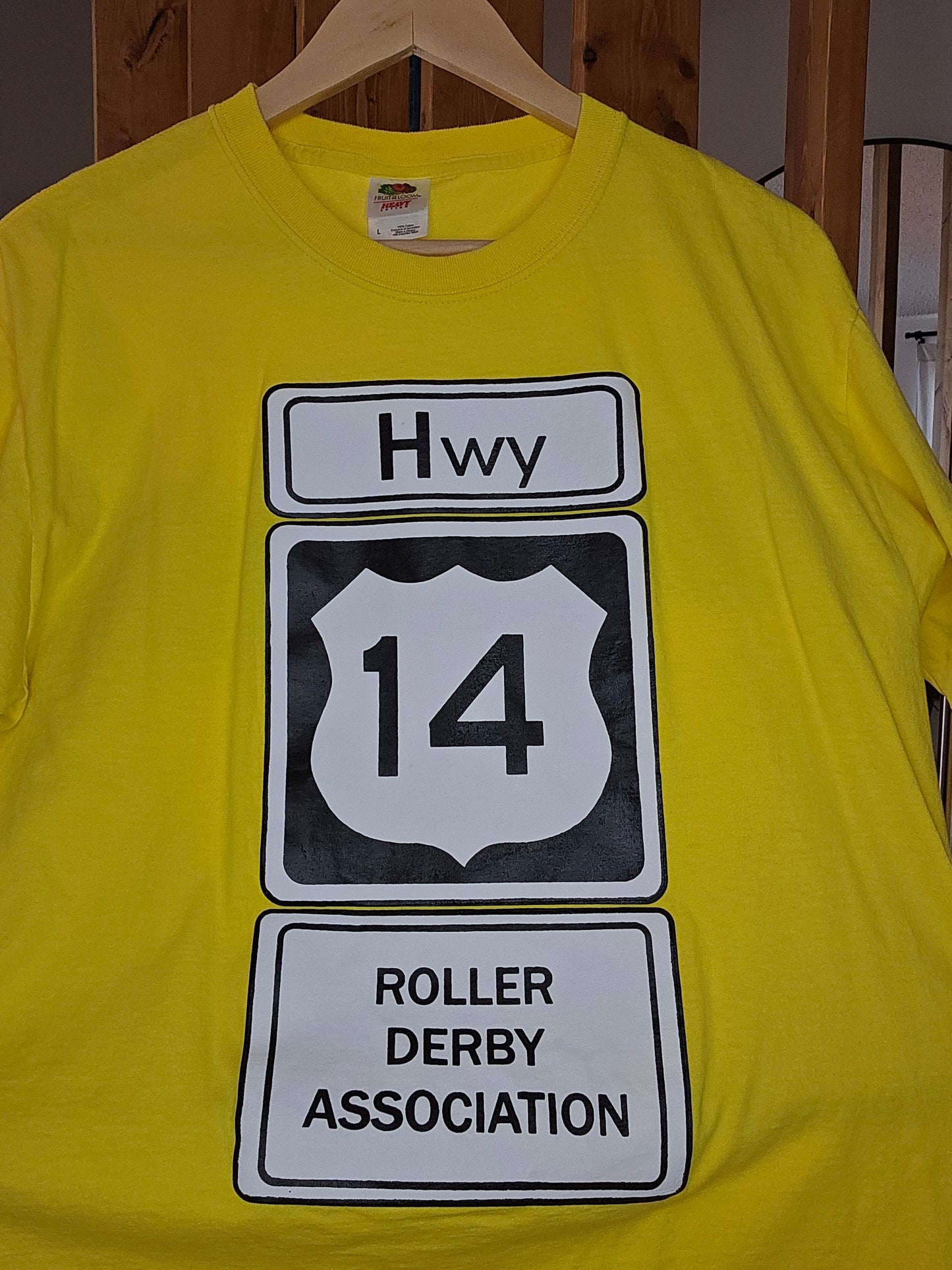 Yellow highway 14 roller derby