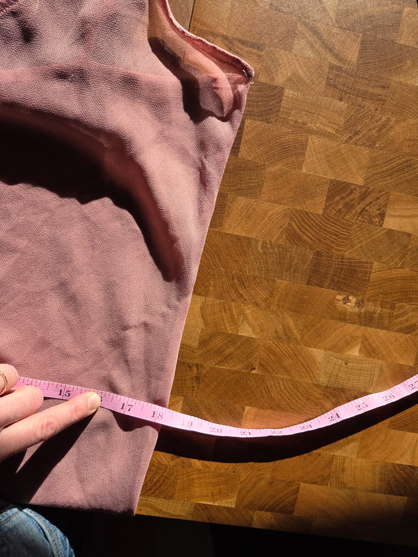 Sheer long slip..rose..M-L