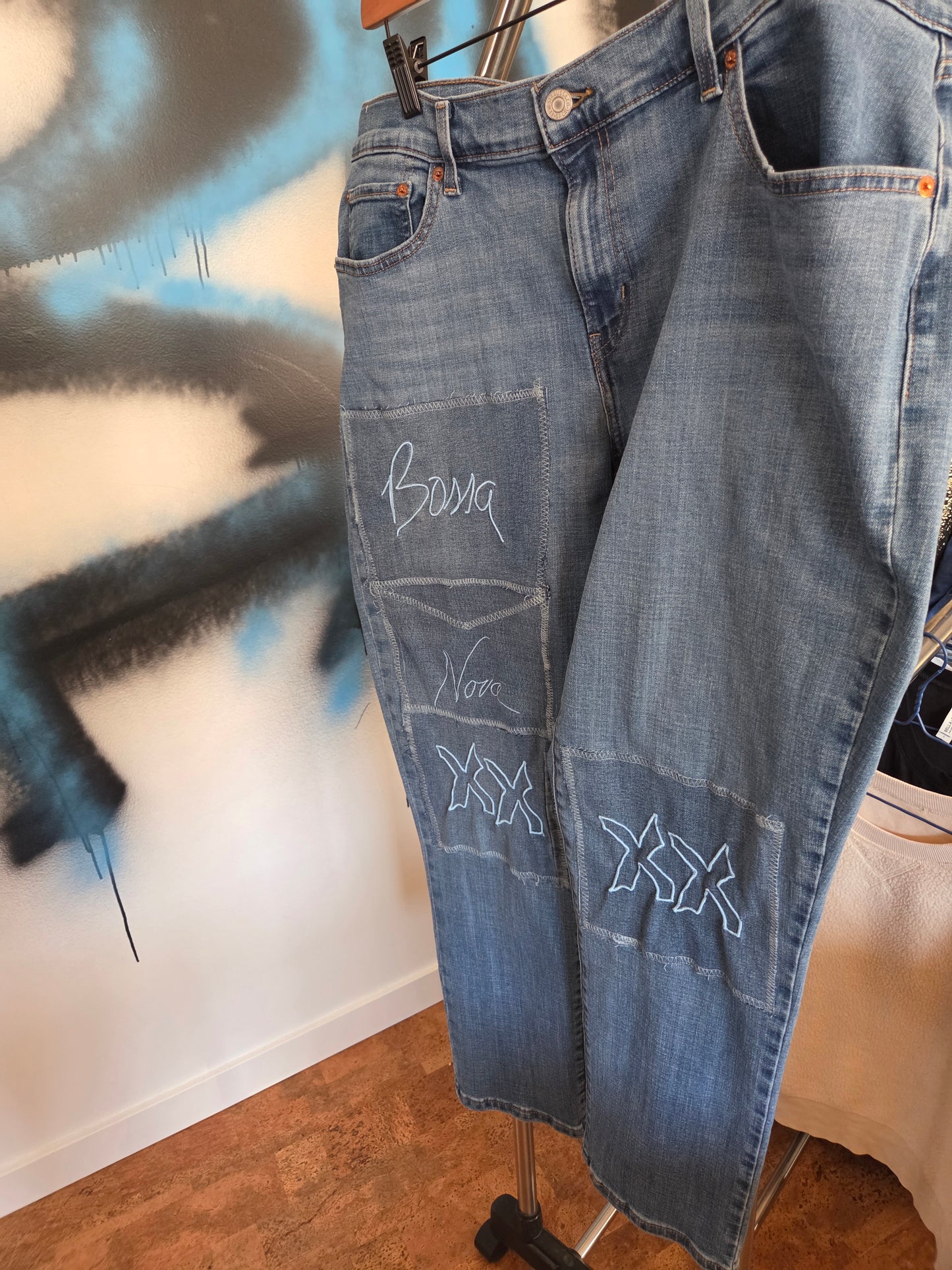 BAB Emp upcycled jean XX knees  Bossa Nova Rt thigh