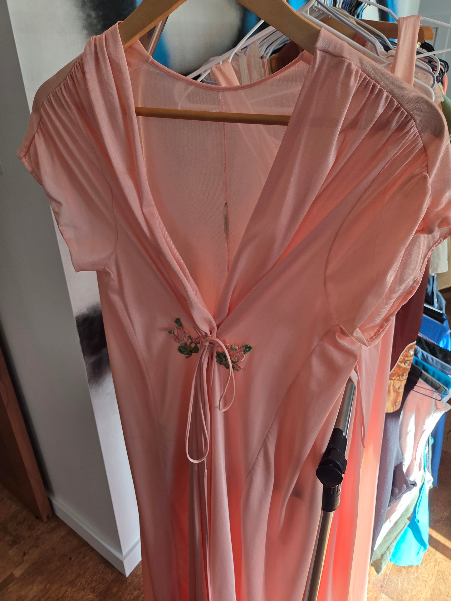Vintage slip and coverup/housecoat