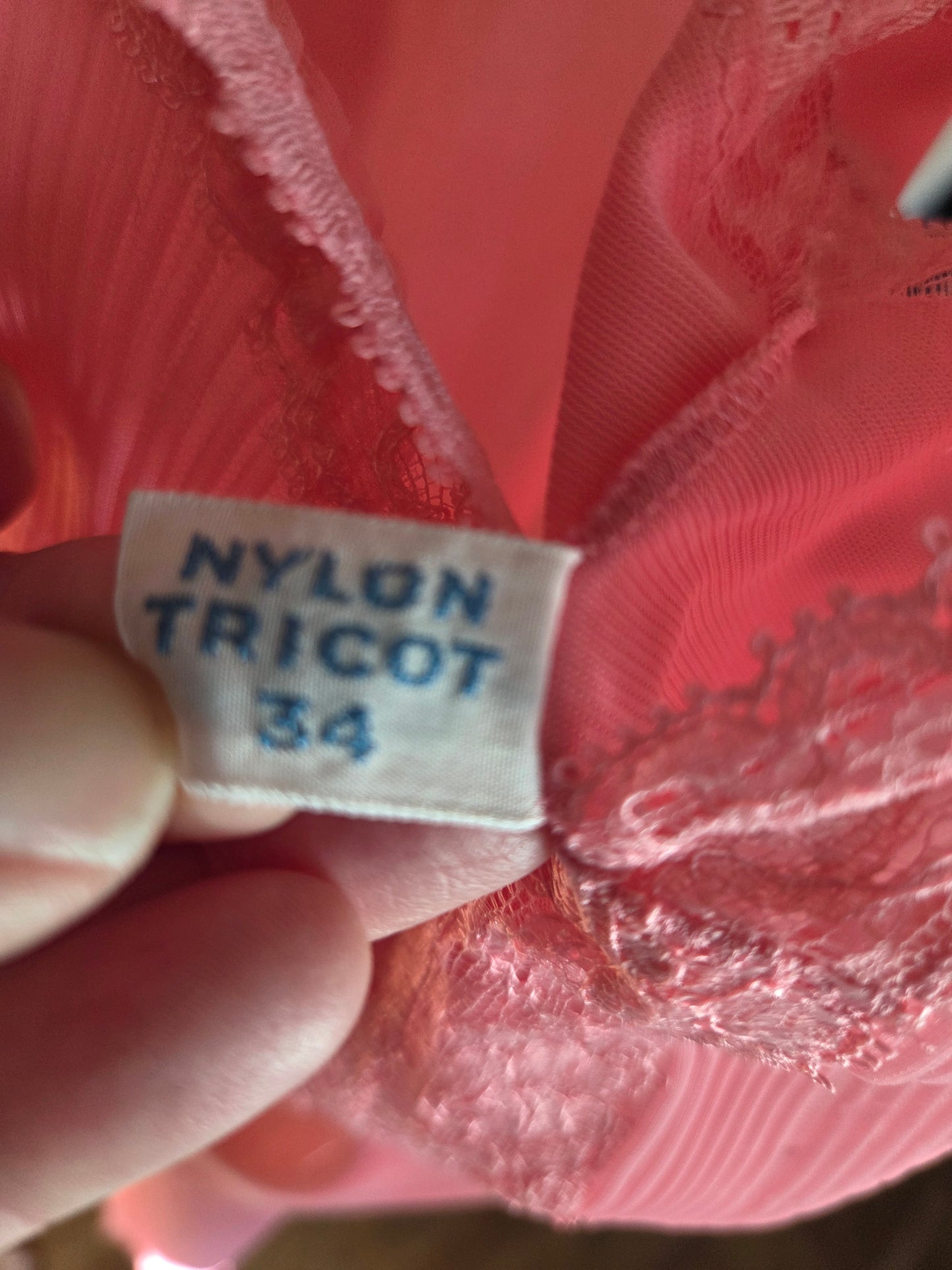 Hot pink vintage slip Harvey Woods