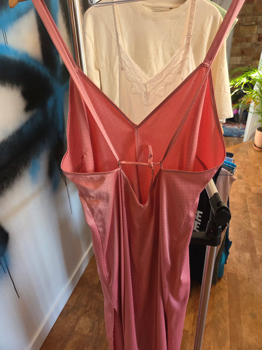 Rosy/pink slip dress